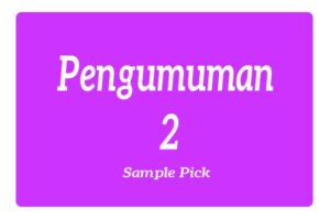 Pengumuman 2